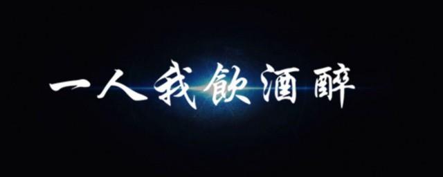 一人我饮酒醉喊麦歌词