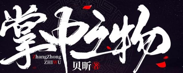 掌中之物小说简介