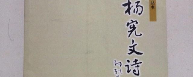 杨宪简介
