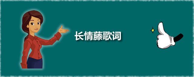 长情藤歌词
