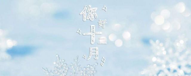 描写十二月的优美句子