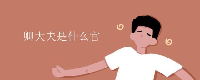 卿大夫是什么官
