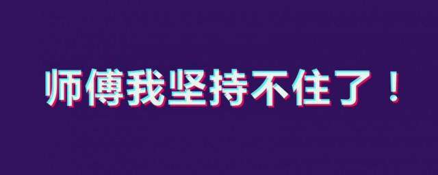 师傅我坚持不住了是什么歌