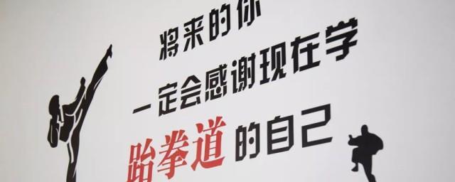 一句经典的跆拳道宣言