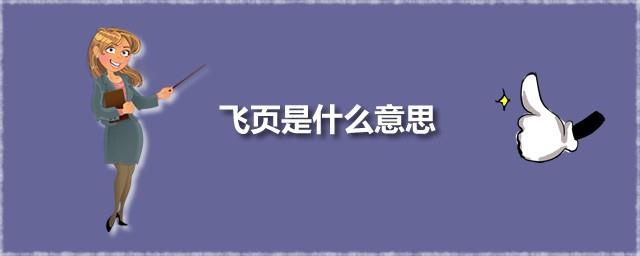 飞页是什么意思